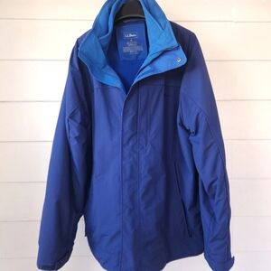 L.L.Bean 3-in-1 Storm Chaser Jacket Item #265276 Mens  Size M Navy